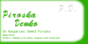 piroska demko business card